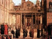 BASTIANI, Lazzaro The Relic of the Holy Cross is offered to the Scuola di S. Giovanni Evangelista USA oil painting artist